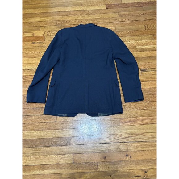 Vintage Orvis Mens Blazer Jacket Size 44L Navy Blue Wool 3 Roll 2 Gold Button - Picture 7 of 11